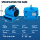 thumbnail image 3 of Secador de alfombras Air Mover MOUNTO 1/4 HP 1000 CFM de 2 velocidades (azul), 3 of 9
