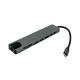 thumbnail image 1 of Hub Usb-c Genérico Con Hdmi 4k, Rj45 Y Lector Sd/msd Plata, 1 of 4