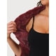 thumbnail image 5 of INSPIRE CHIC Chaqueta Bolero para Mujer para Vestidos de Noche Boda Abierta Delantera Recortada Esponjosa Imitación de Piel L Burdeos, 5 of 6