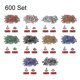 thumbnail image 3 of 600 Juegos de Remaches de Cuero 6 x 6mm Broches de Metal, 10 Colores, 3 of 7