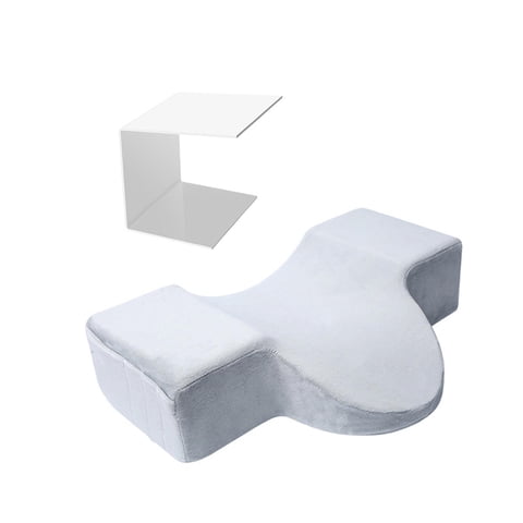 Ioensy - Maquillaje Injerto Pestañas Ranura Almohada Lash Almohada Para Cejas Recorte Salón Gris