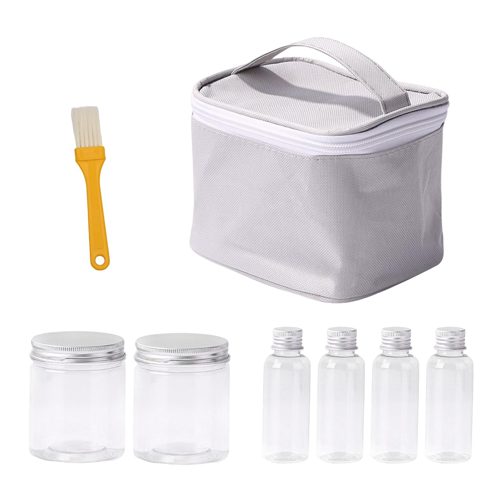 Magideal - 6 Piezas De Tarros De Especias, Botella De Condimento, Cocina Con Bolsa De Transporte, Salero Hermético Y Pimentero, Tapa, Vinagreras Para Acampar Al