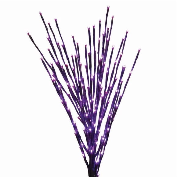 Decoración de Halloween para celebraciones con luz LED preiluminada, 32 cm, color morado