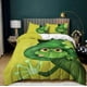 thumbnail image 1 of Cartoon Tree Frog Print Quilt Duvet Cover Set Bedroom Decor Double Pillowcase3-Piece Bedding Set, 1 of 5
