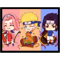 Genérico - Cuadro Decorativo Naruto, Sakura Y Sasuke Medidas 30X40 Cm
