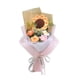 thumbnail image 4 of Ramo de Novia Bouquet de Flores de Crochet Hecho a Mano con Girasol Rosa Flor Artificial Tejido Único Adecuado para Regalo Decoración de Mesa Boda Papel rosa, 4 of 5