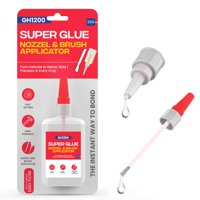 Super Glue Gh1200 (2 En 1) Con Brocha Aplicadora Y Boquilla 3000 Cps