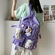 thumbnail image 2 of Girls Boys Travel Backbag College Bag Teenage Nylon Book Bag Large Capacity College Backpack Fashion Students School Bag, 2 of 3
