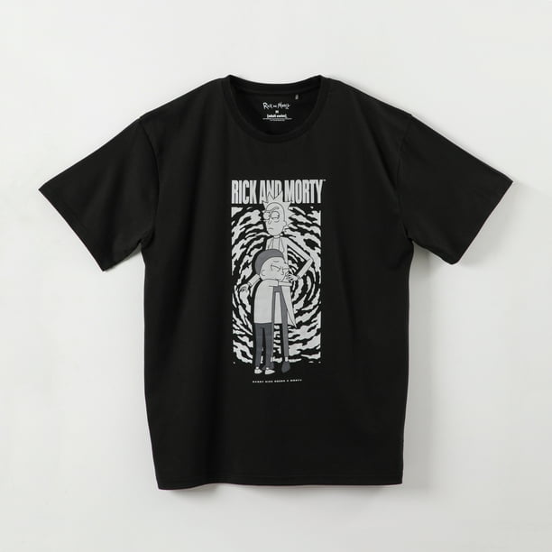 Polera Manga Corta Hombre Negro Rick and Morty