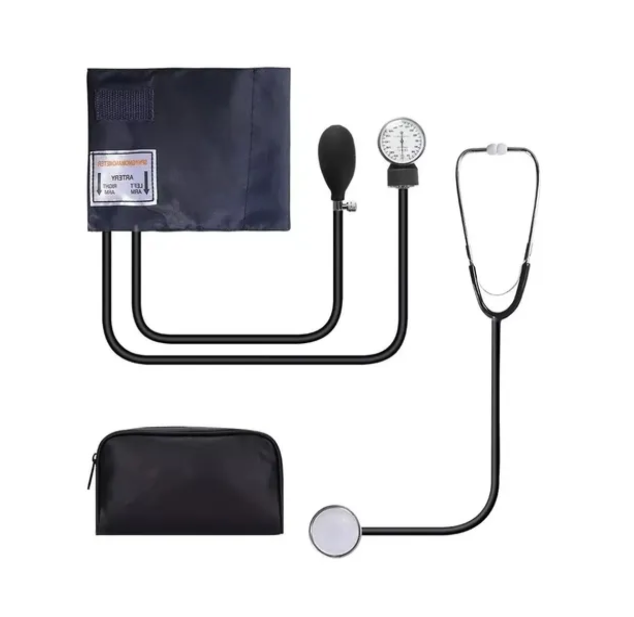 Aneroid - Tensiometro Toma Presion Manual + Estetoscopio Con Estuche