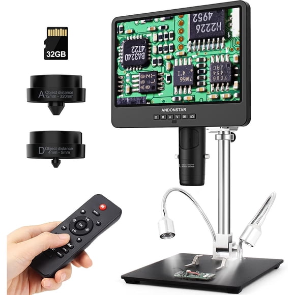 Microscopio Digital Andonstar AD249SM HDMI 10.1 2000x 3 Lentes