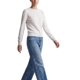thumbnail image 4 of INSPIRE CHIC Suéter de Punto Argyle para Mujer Ligero Cuello Redondo Ondulado Hombro Caído Manga Larga Ajuste Regular Casual X Grande Blanco, 4 of 6