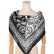 thumbnail image 2 of INSPIRE CHIC Mujer Pañuelo de Satén Cuadrado 35" Grande Paisley Sedoso Pañuelo para el Cabello Envoltura para Dormir Bandanas 90x90cm/35.4x35.4" Negro Blanco, 2 of 6