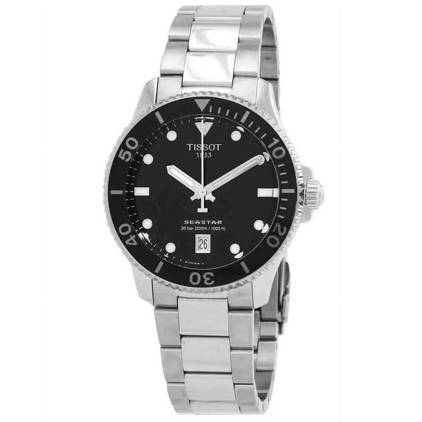 Reloj Seastar Cuarzo Esfera Negra Para Hombre T120.410.11.051.00