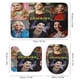 thumbnail image 3 of Zombi de Disney-theme 4-Piece Shower Curtain Set with Rugs, Waterproof Bathroom Decor Set Includes Bath Mat, U-Shaped Rug, Toilet Lid Cover and Curtain with Hooks, 3 of 6