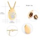 thumbnail image 2 of Collar relicario cenizas o recuerdos mascotas gotita huella brillante golden, 2 of 3