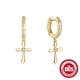 thumbnail image 1 of Aretes HESHPAWS S925 Sterling Silver Cross Diamantados Plata, 1 of 3