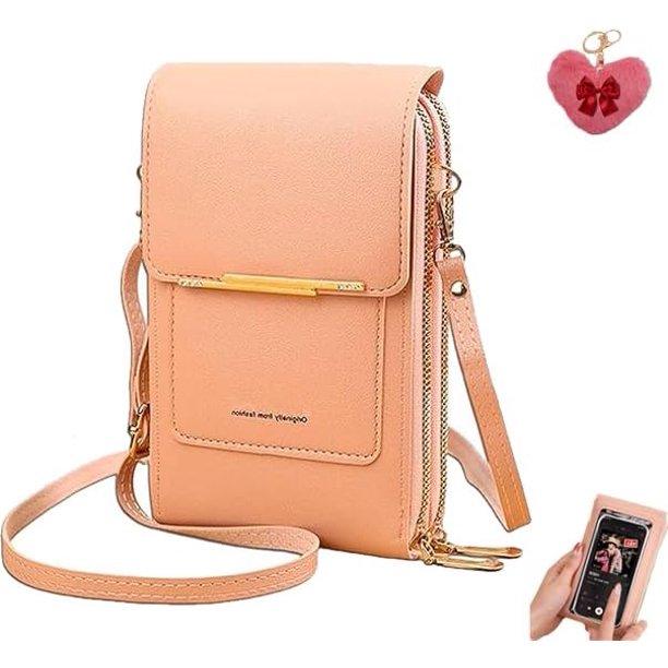 Bolso bandolera pantalla táctil mujer antirrobo móvil monedero impermeable cuero hombro organizador llaves