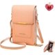 thumbnail image 1 of Bolso bandolera pantalla táctil mujer antirrobo móvil monedero impermeable cuero hombro organizador llaves, 1 of 8