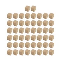 Bothyi - 50X Bloques De Madera Jugando Para Proyectos De Bricolaje Manualidades Haciendo Pintura Decoración