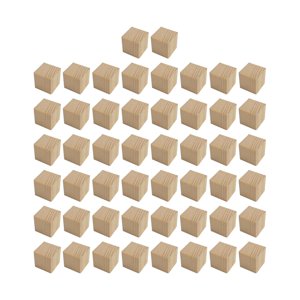 Bothyi - 50X Bloques De Madera Jugando Para Proyectos De Bricolaje Manualidades Haciendo Pintura Decoración