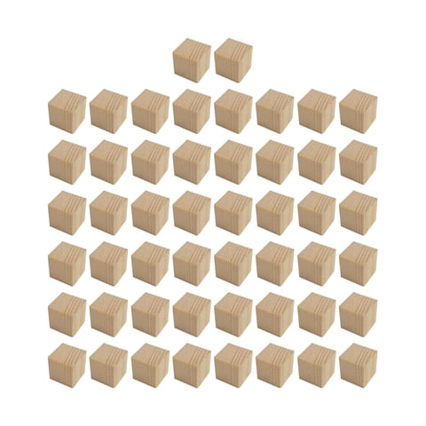 Bothyi - 50X Bloques De Madera Jugando Para Proyectos De Bricolaje Manualidades Haciendo Pintura Decoración