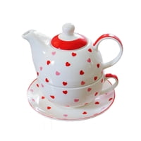 Magideal - Tetera De Cerámica Con Taza Y Platillo Juego De Tetera Tradicional Diseño Elegante Y Reutilizable Material Resistente Al Adecuada Para Hogar