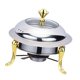 thumbnail image 1 of Calentador De Buffet Buffet De Plato De Chafing Portátil Para Mochileros Hornear Comercial Dorado, 1 of 5