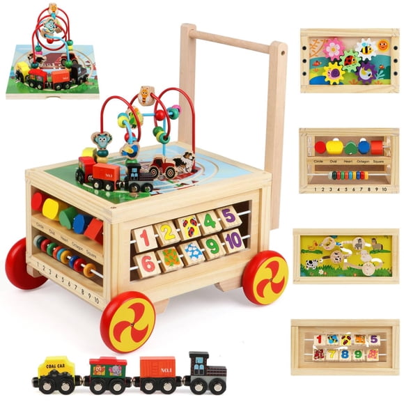Juguete Montessori 7 en 1 de madera Activity Cube FOPNETS para mayores de 1 año