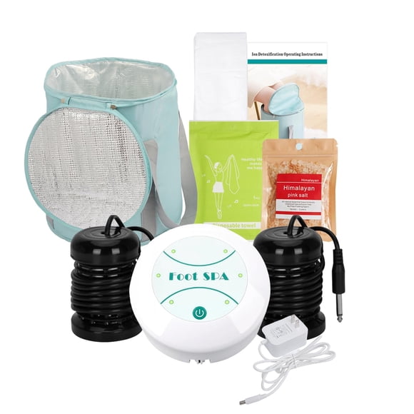 Kit portátil de baño iónico desintoxicante para pies Healcity con tina plegable