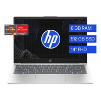 Notebook Hp Ryzen 5 , 8Gb Ram, 512Gb Ssd, 14P, W11, 2025
