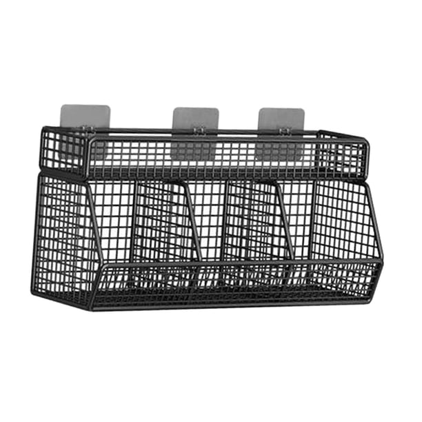 Cesta de alambre para almacenamiento de cebolla, cestas para colgar en la pared, cesta de almacenamiento de frutas resistente montada en la pared para 3 rejillas