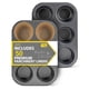 thumbnail image 1 of Molde para magdalenas Bake Choice Jumbo, 6 tazas, antiadherente, acero al carbono, 1 of 8