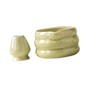 Magideal - Cuenco De Cerámica Japonés Para Matcha, Cuenco Ceremonial Para Matcha Con Soporte Para Batidor, Chawan Tradicional Hecho A Mano Para Té Verde En Polvo Verde Claro