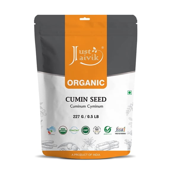 Cumin Seeds Just Jaivik Whole 227g for Cooking and Seasoning