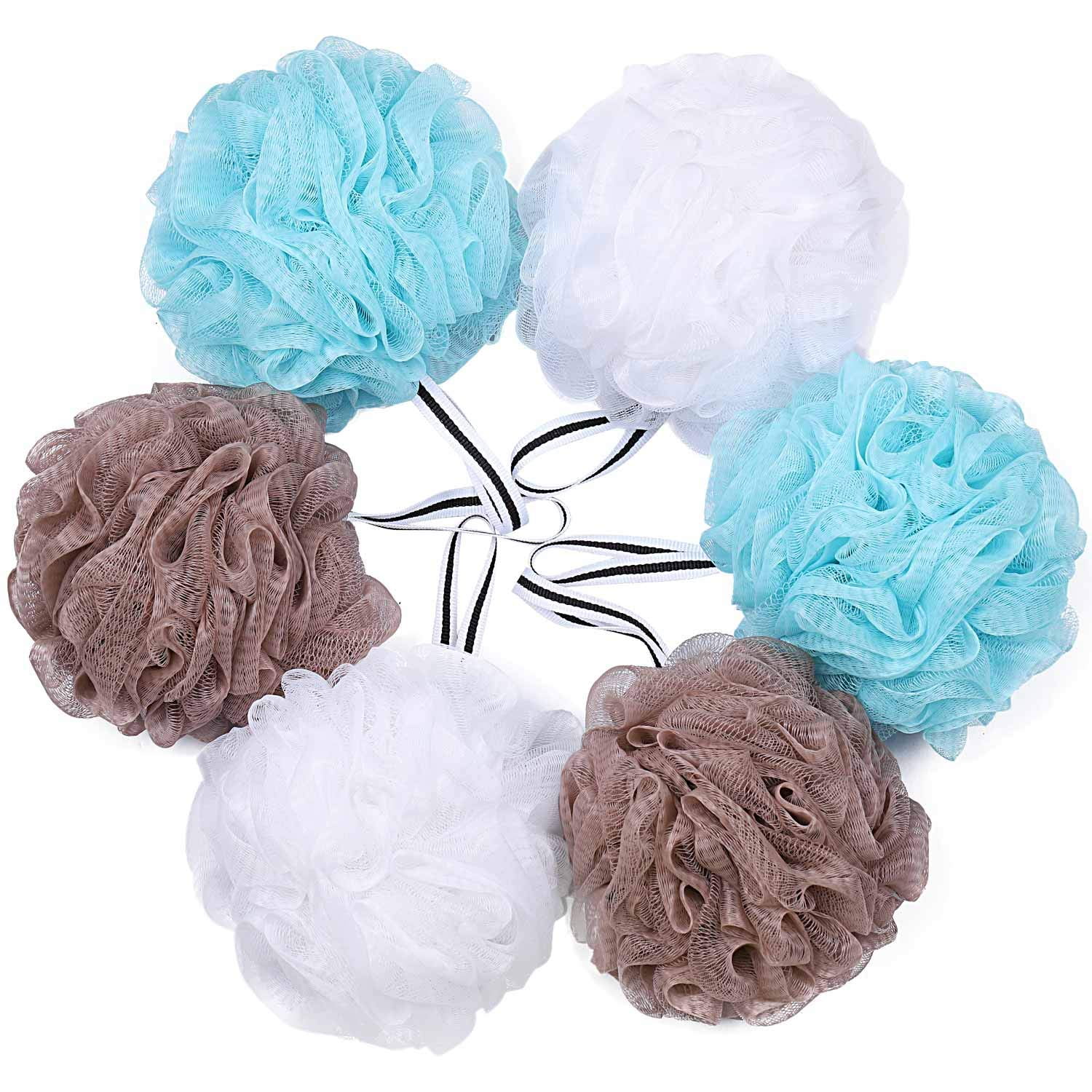 Tbestmax - Set De Esponja De Baño, Esponja De Ducha Tipo Lufa, Puff Corporal Exfoliante