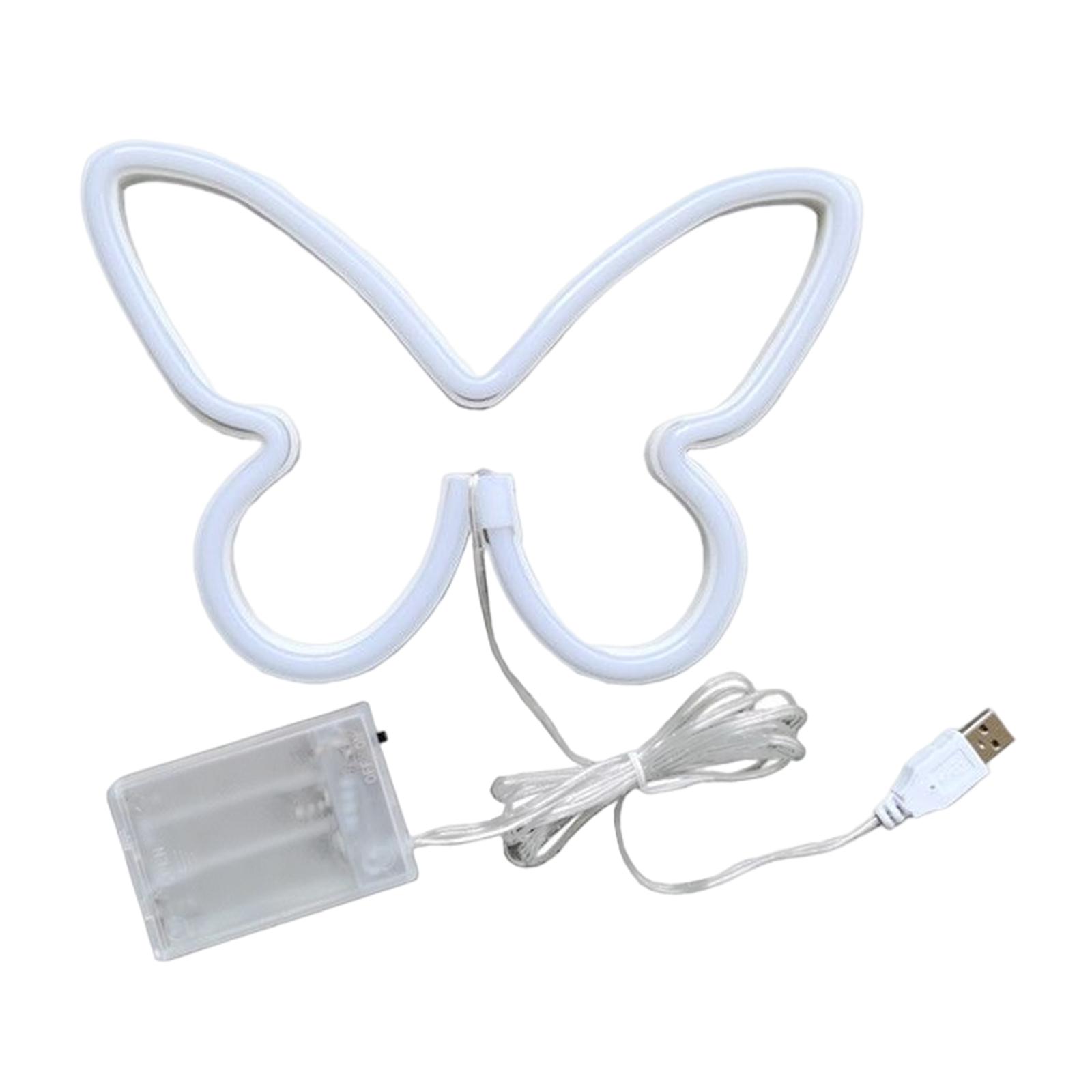 Ioensy - Letrero De Lámpara De Neón De Mariposa Luz De Noche Colgante Para Habitación De Niños Dormitorio