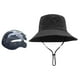 thumbnail image 4 of Sombrero De Pescador Con Cuerdas Sombrero De Sol Transpirable Con Correa Para Viajes Verano Negro, 4 of 5