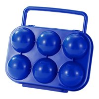 Magideal - Contenedor De Huevos Portátil Para Acampar, Contenedor De Almacenamiento De Huevos, Caja De Huevos Con 6 Compartimentos Para Acampar Y Actividades Al Azul