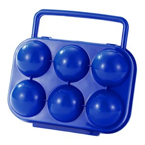 Magideal - Contenedor De Huevos Portátil Para Acampar, Contenedor De Almacenamiento De Huevos, Caja De Huevos Con 6 Compartimentos Para Acampar Y Actividades Al Azul