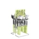 thumbnail image 1 of XmhyTop Juego de Cubiertos de Verde Plata A 24 Piezas Flatware Set de Acero Inoxidable, Ideal para Familias y Eventos, 1 of 5