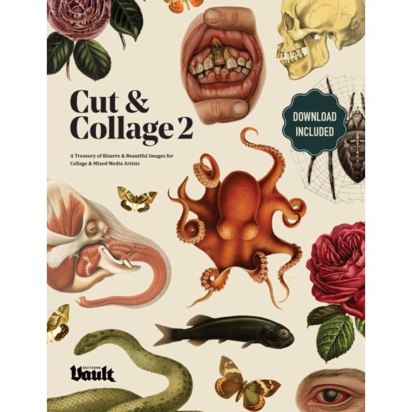 Corte de libros y collage: un tesoro de imágenes extrañas y hermosas