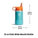 thumbnail image 5 of Botella de agua Hydro Flask Kids de 350 ml con tapón de pajita Seaspray, 5 of 6