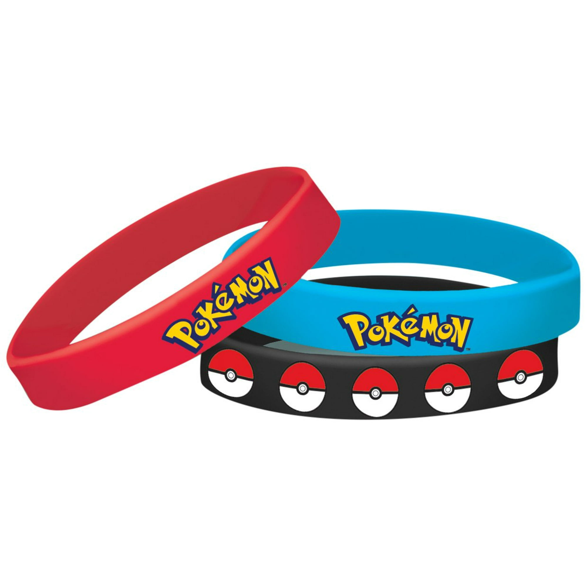 Pulseras Amscan Pokemon De Goma Elástica De 6 Quilates Para Niños