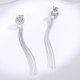 thumbnail image 2 of Aretes Colgantes Delicados de Moissanita de 2 Quilates para Mujer Color D Claridad VVS1 Aretes Largos Aretes Colgantes de Diamante de Plata Esterlina 925 Corte Redondo Aretes con Borla para Mujer, 2 of 7