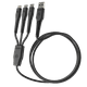 thumbnail image 1 of Cable Cargador Sleve Line X Usb A Triple Usb Black, 1 of 5
