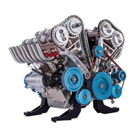 Magideal - Adorno De Motor De Coche, Modelo De Motor De Simulación De Industrial, Decoración De Motor Mecánico, Juguetes Educativos, Escultura De