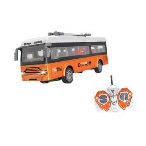 Magideal - Autobús Urbano Eléctrico Rc, Modelo 1/30, Juguete De Regalo, Camión De 4 Canales, Neumáticos De Goma, Simulación De Autobús Escolar, Modelo De Autobús Autobús Urbano Naranja