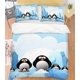 thumbnail image 1 of Fun Cartoon Penguins Quilt Duvet Cover Set Kids Bedroom Decor Bedspread3-Piece Bedding Set, 1 of 5