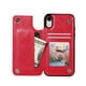 thumbnail image 1 of For IPhone 14 13 12 11 Pro Max XR XS Max SE 2022/2020 7 8 Plus Wallet Case With Card Holder, PU Leather Kickstand Card Slots Case, Double Magnetic Clasp And Durable Shockproof Cover, 1 of 3